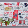Ole Miss Tempered Glass Board
