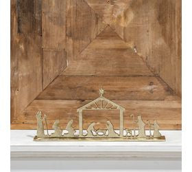 Gold Tabletop Nativity
