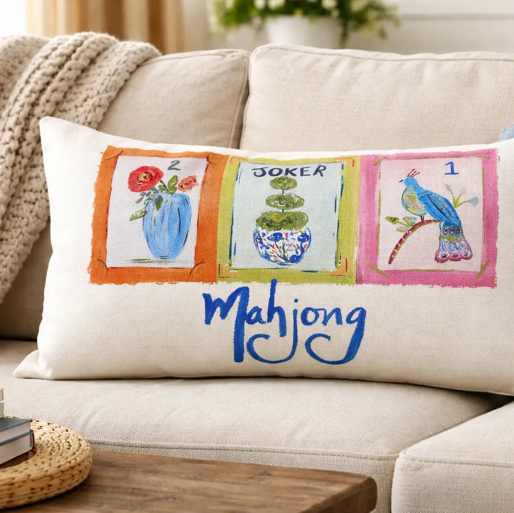 SCM Mahjong Lumbar Pillow