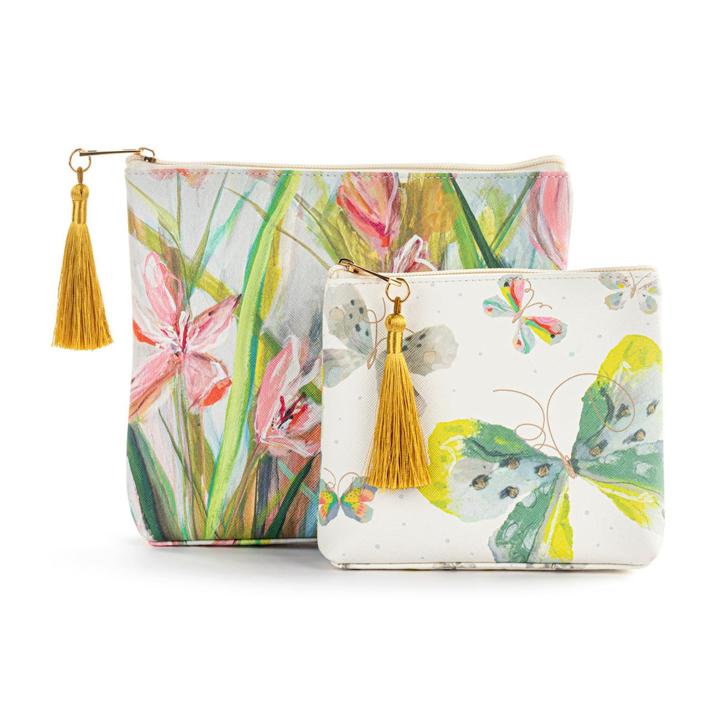 Floral & Butterfly Pouch Set