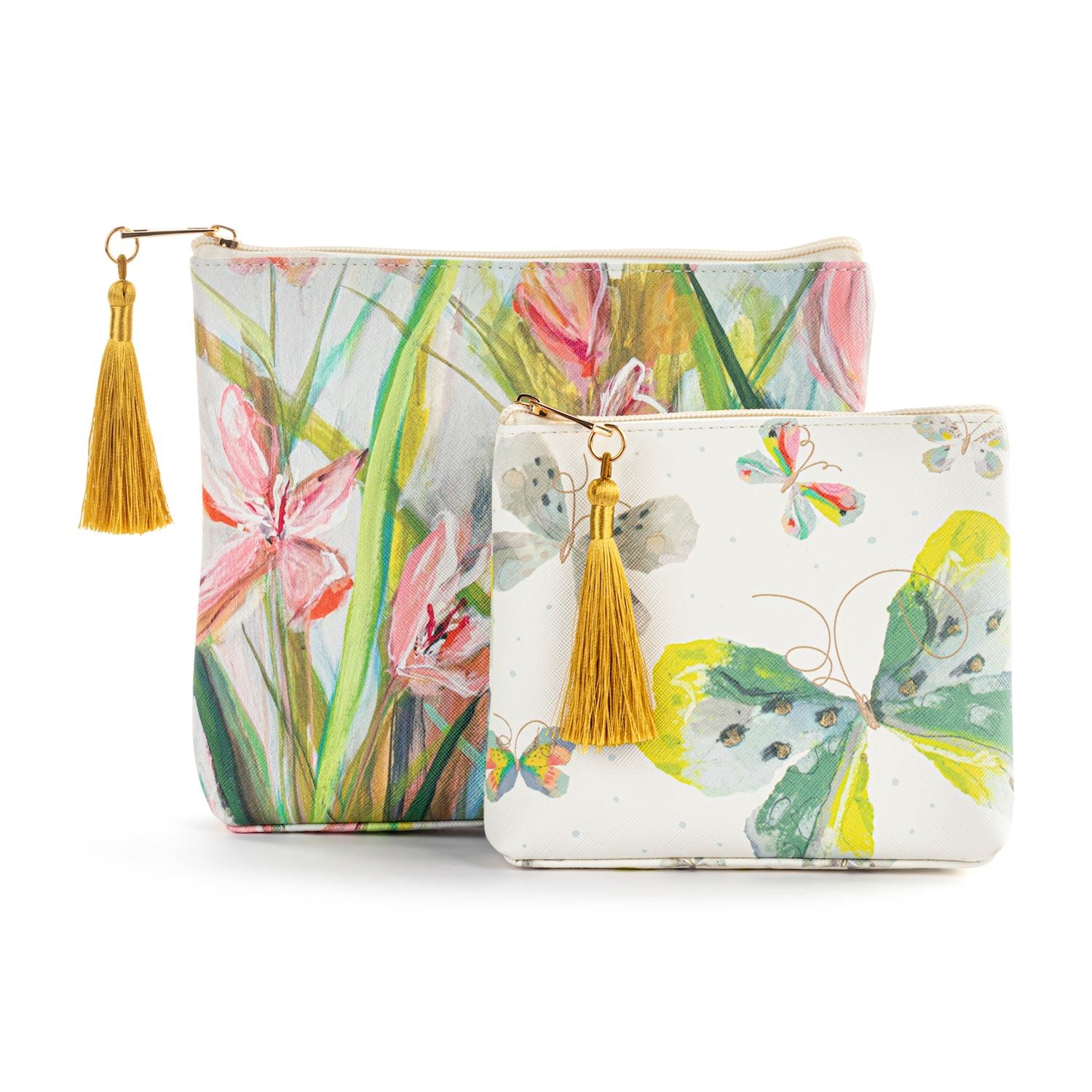 Floral & Butterfly Pouch Set
