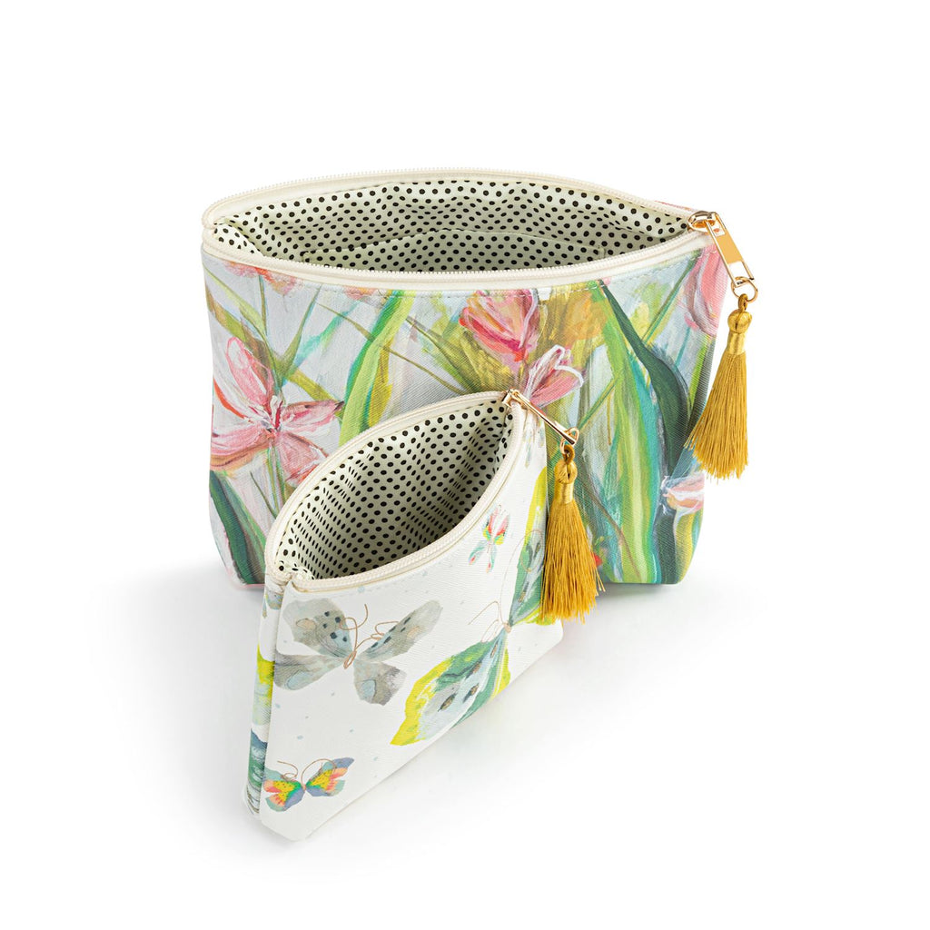 Floral & Butterfly Pouch Set