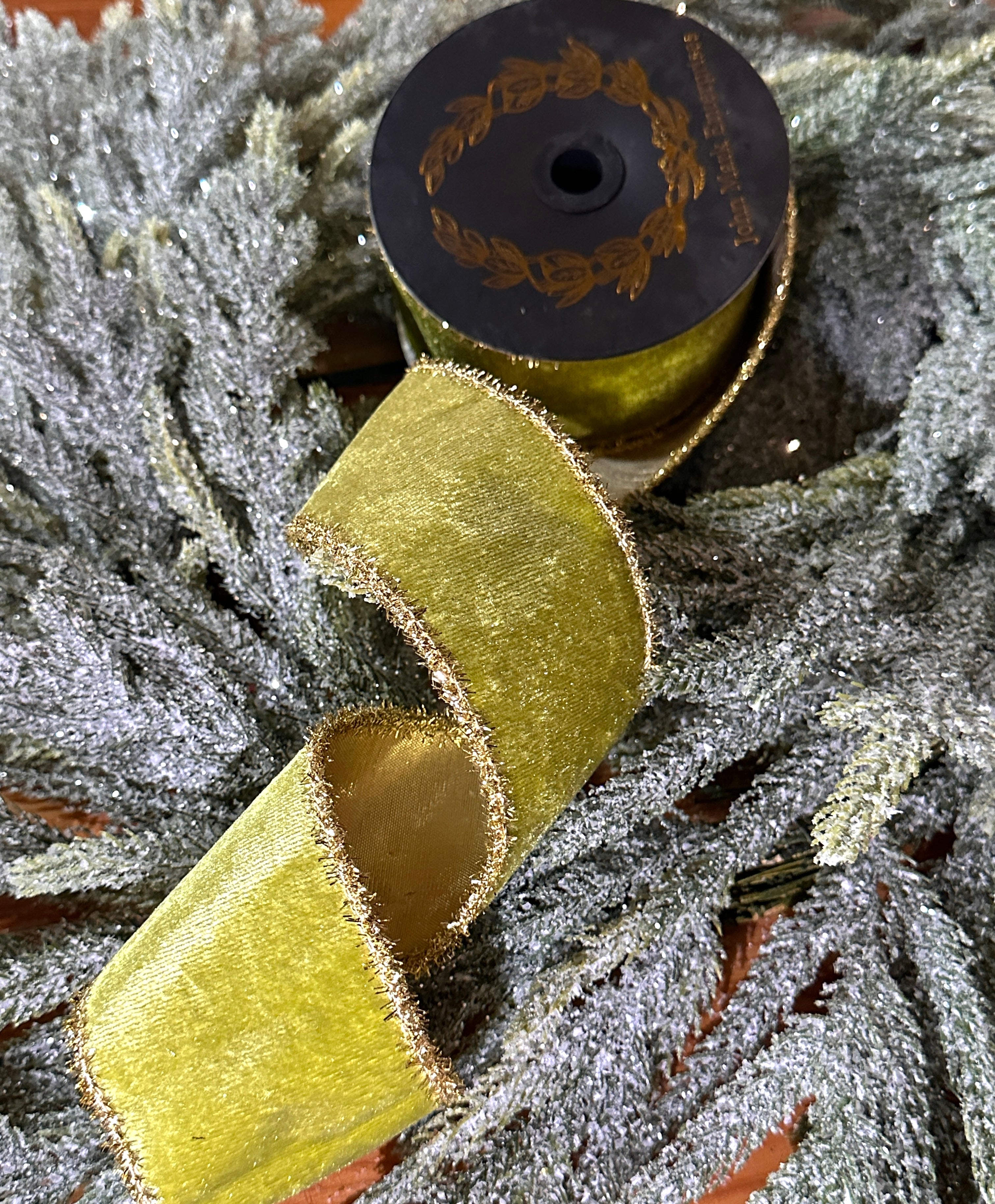 Apple Velvet Metallic Tinsel Ribbon