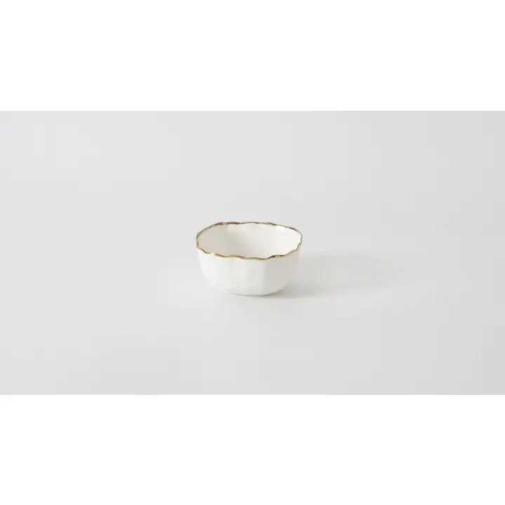 Snack Bowl w/ Gold Rim