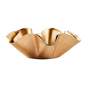 Brass Nested Ruffle Bowls