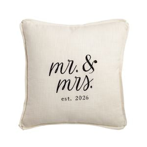 Square Mr. Mrs. 2026 Pillow