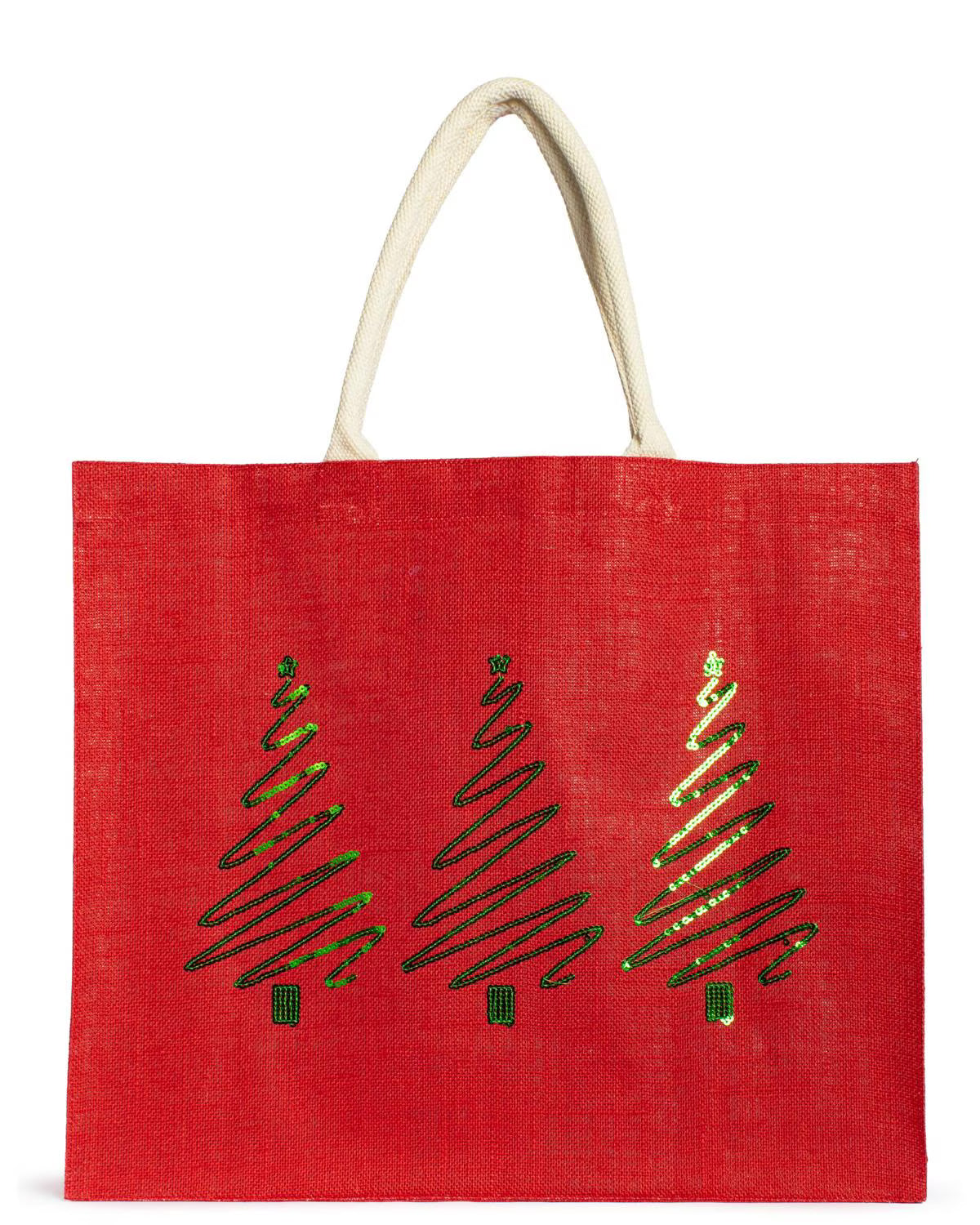 Christmas Tree Sequin Tote