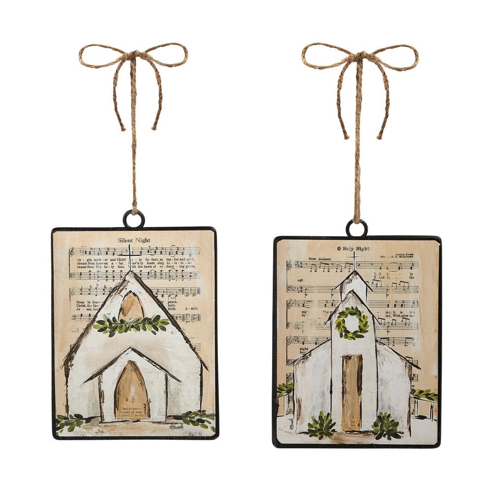Music Sheet Church Ornament