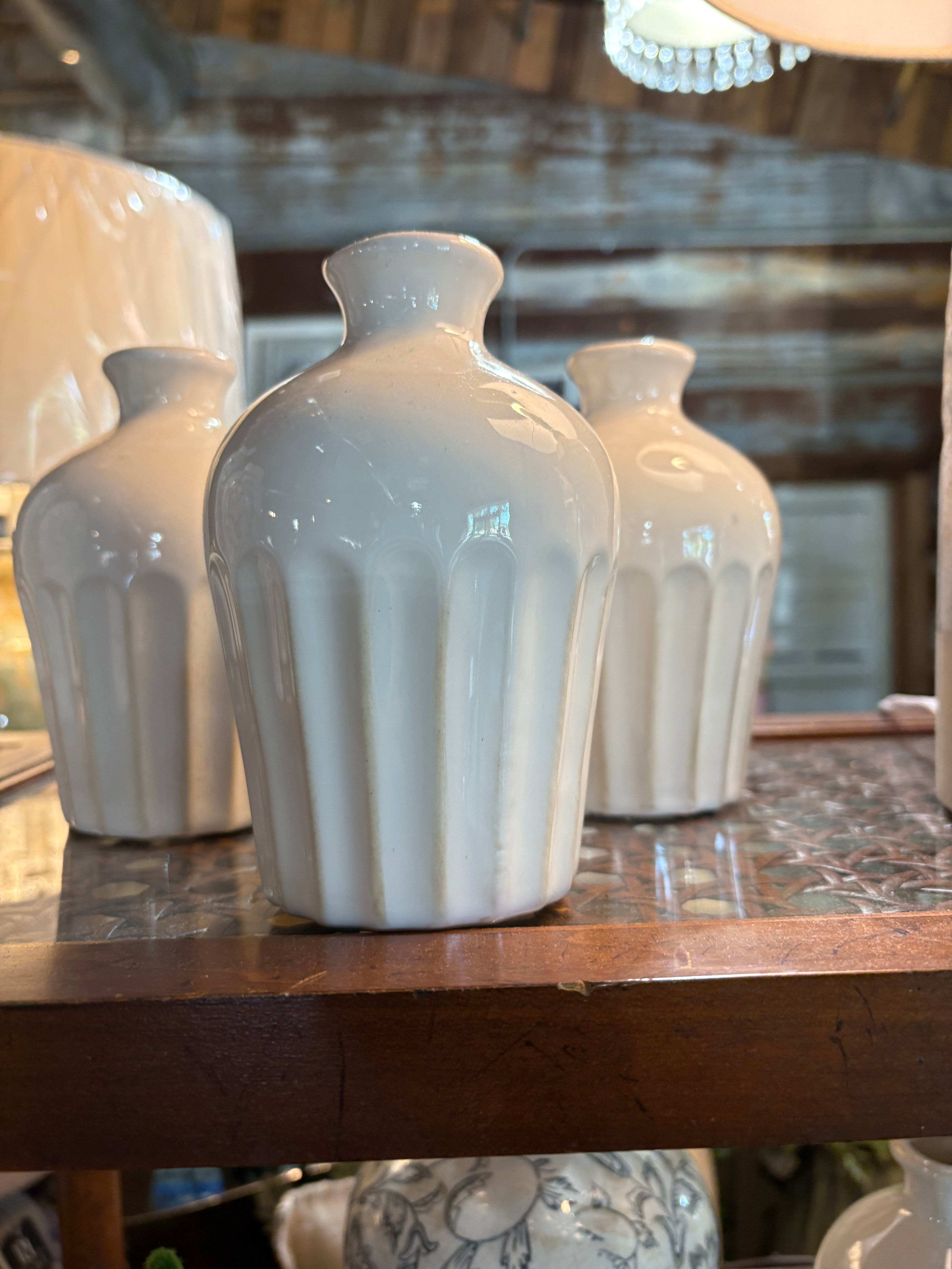 Vertical Thumb Lined Vase