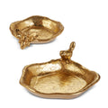 6" Gold Bee and Bird Trinket Trays (set)