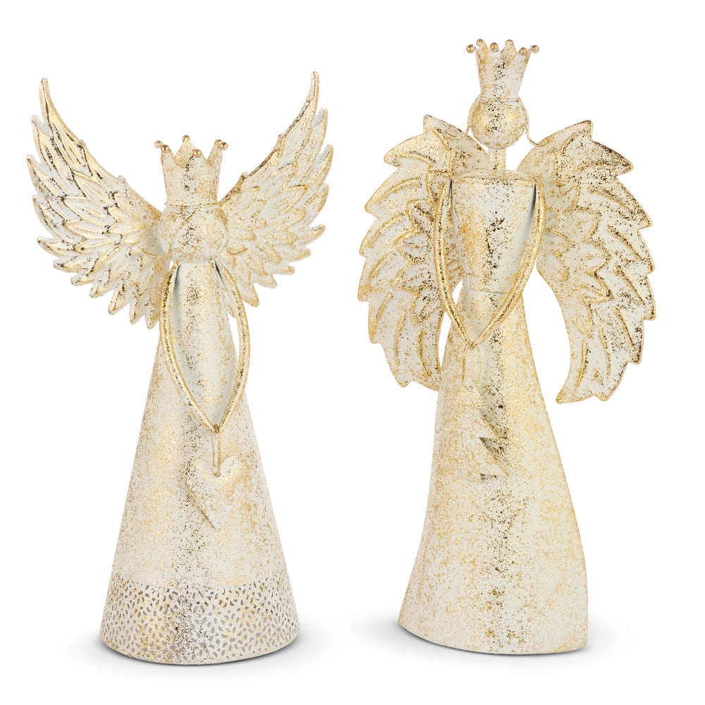 17" Gold Brush Ivory Angel