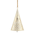 Gold Blush Ivory Snowflake Bell