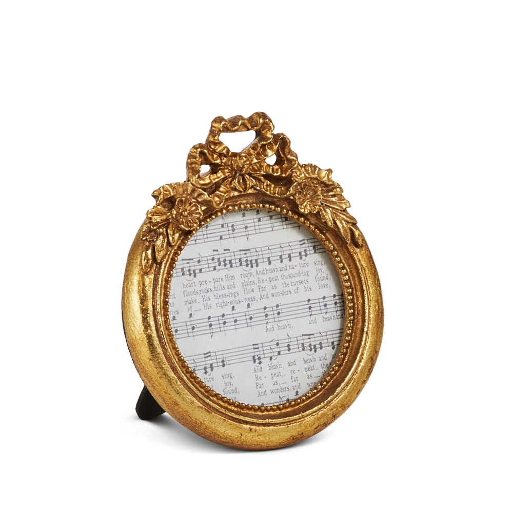 4.5" Gold Bow Photo Frame
