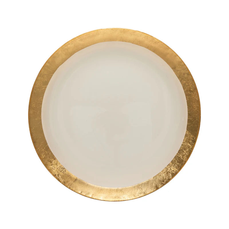 Casafina Gold Band Glass Charger