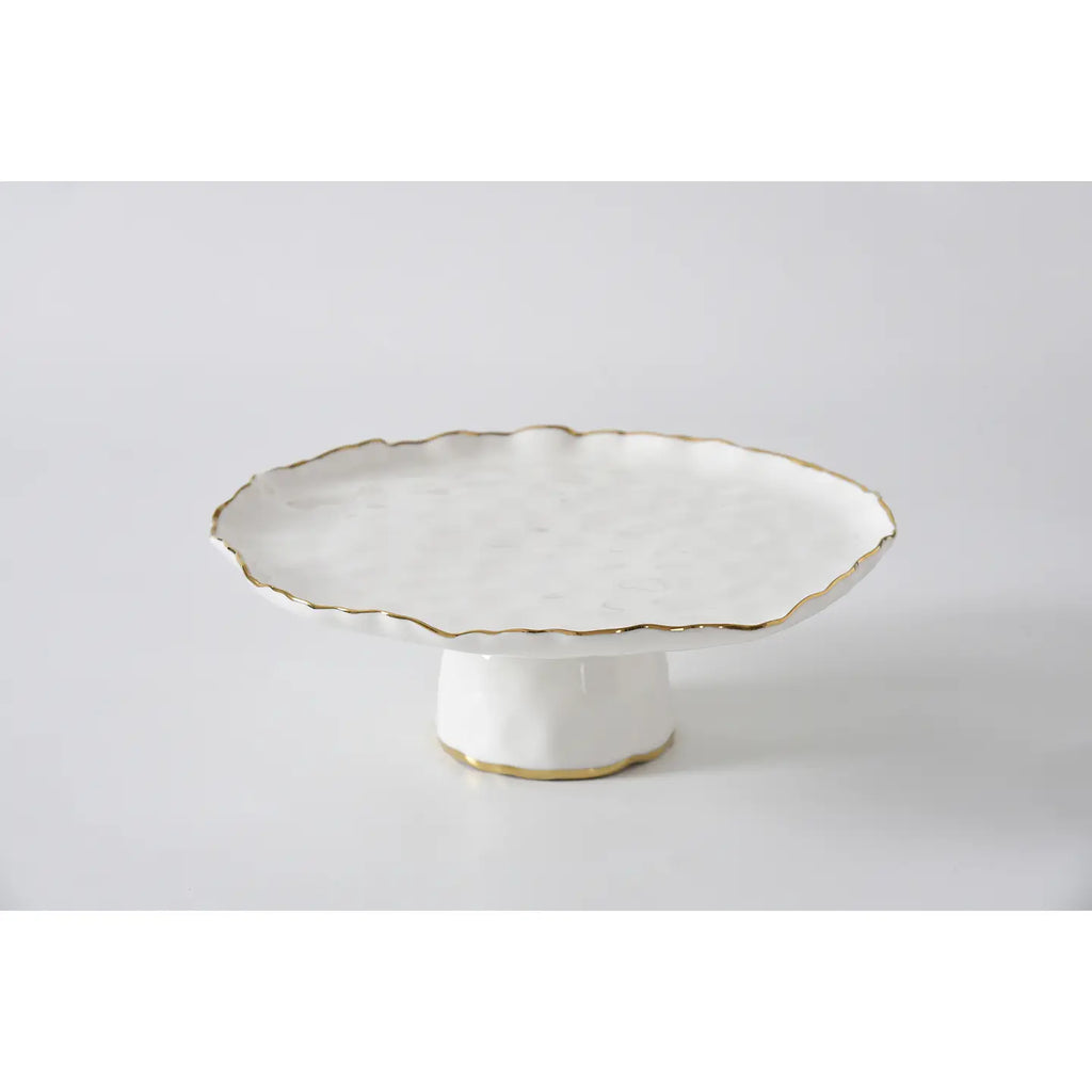 Pampa Bay Cake Stand w/Gold Trim