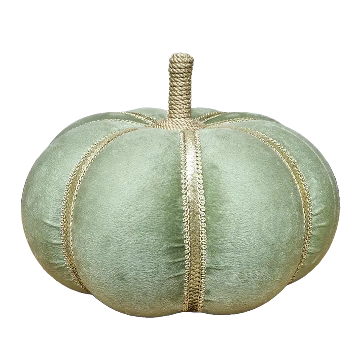 Green Pumpkins with Gold Accent
