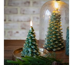 LED Green Tree Candle