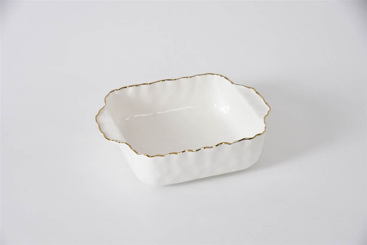 8x8 Gold Rim Square Baking Dish