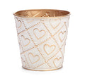 Ivory w/Gold Heart Pot