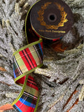 Striped Metallic Red/Green Ribbon