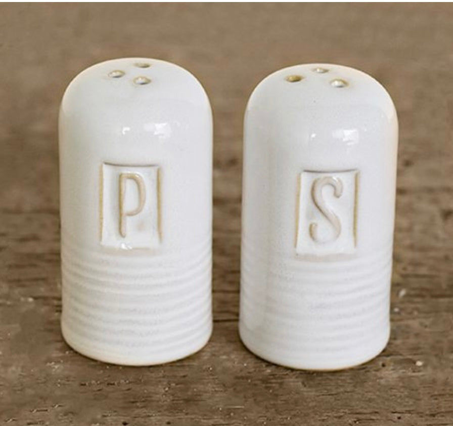 Striped Salt & Pepper Shakers
