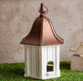 14" Copper&White Birdhouse