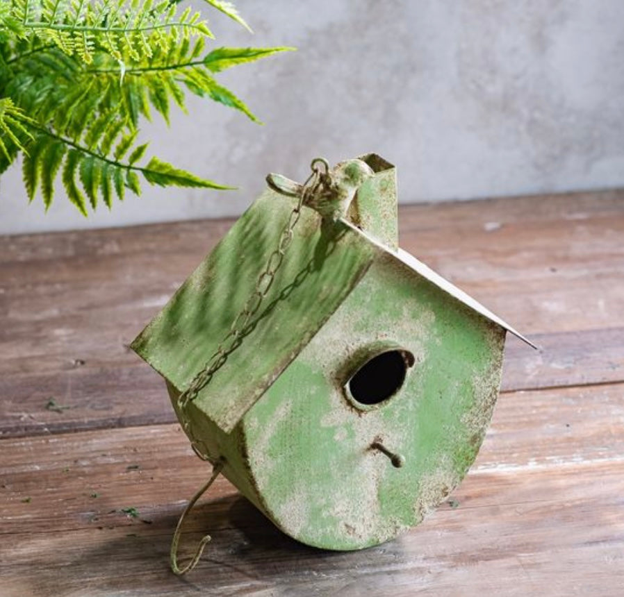 Green Hanging Birdhouse
