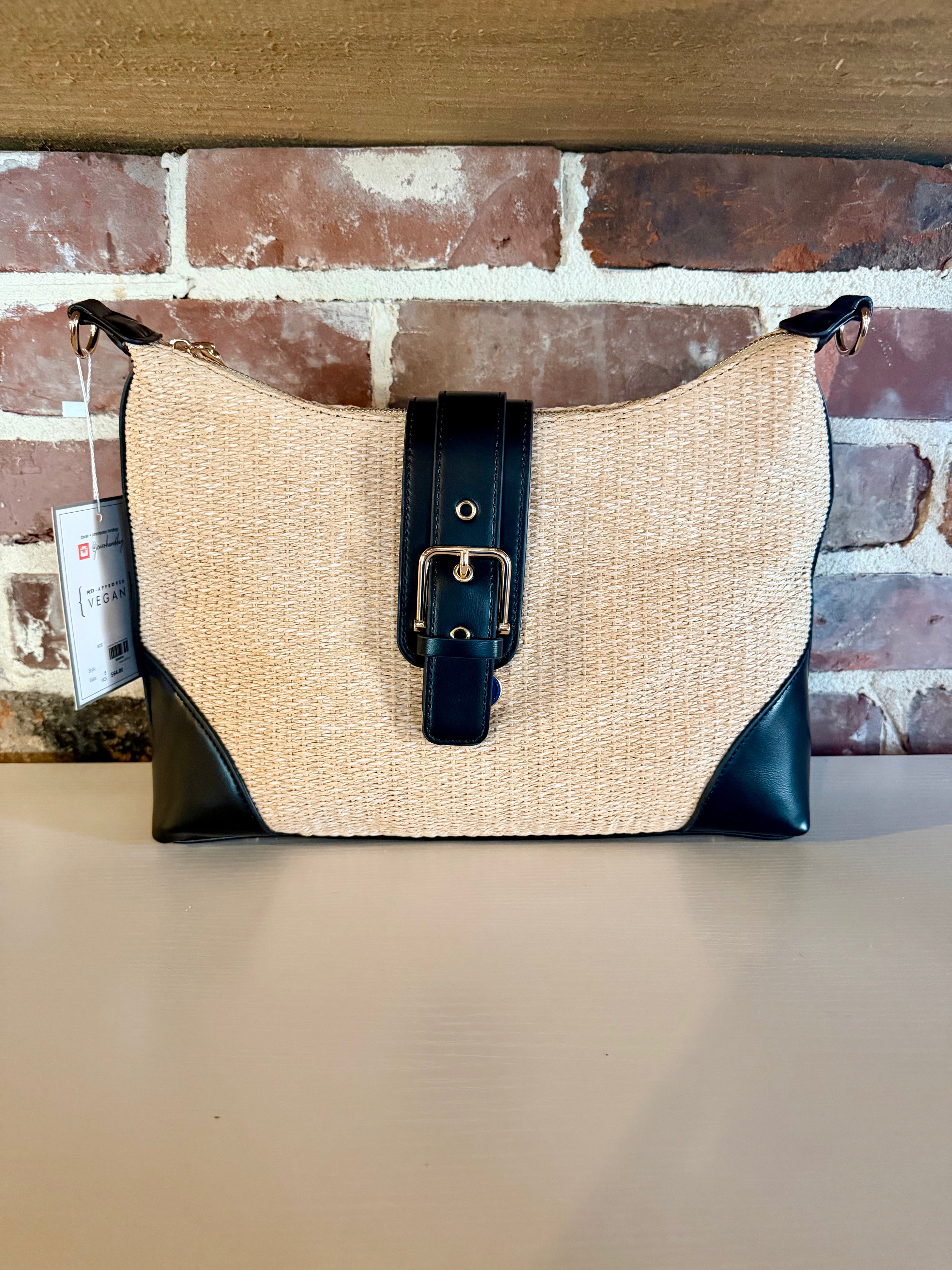 Gabriella Straw Shoulder Bag