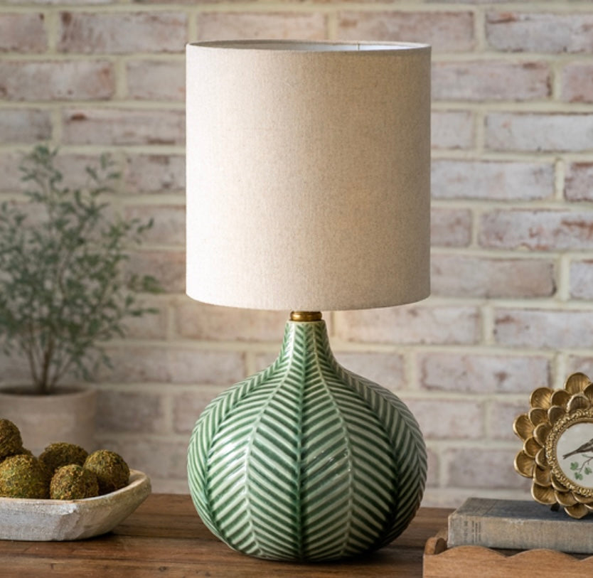 Green Leaf Pattern Lamp