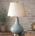 Pale Green Glass Table Lamp