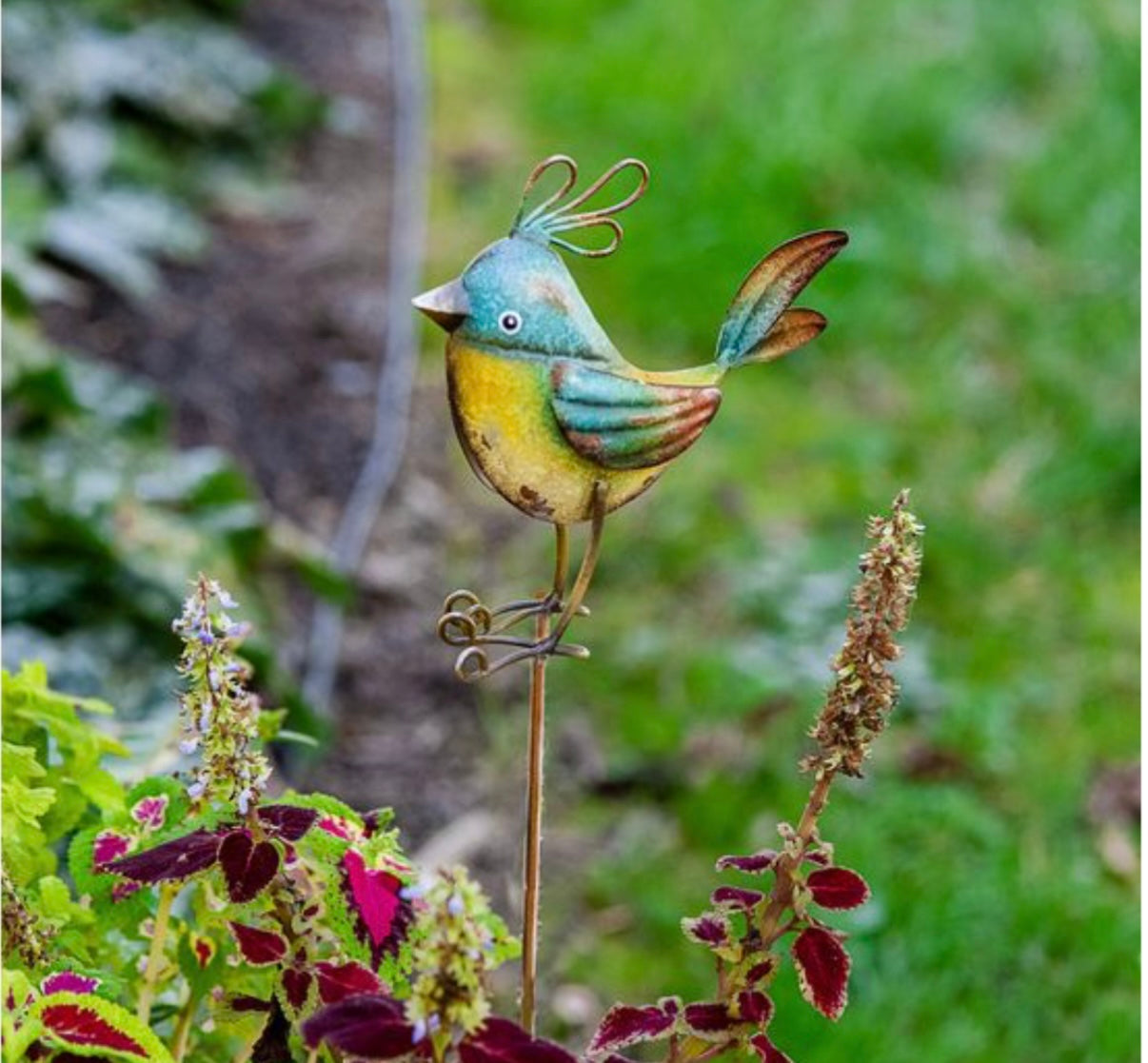 Metal Bird Yard Stake