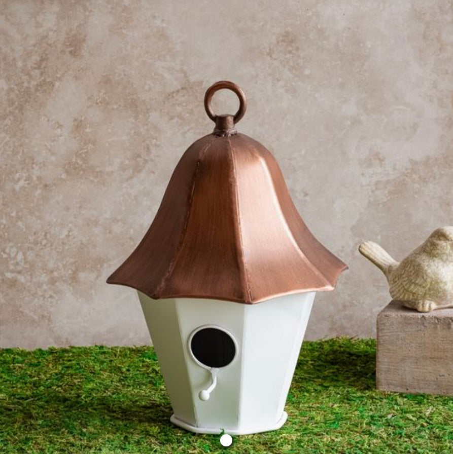 11.8 Copper&White Birdhouse