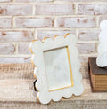 4x6 Marble Scalloped Frame