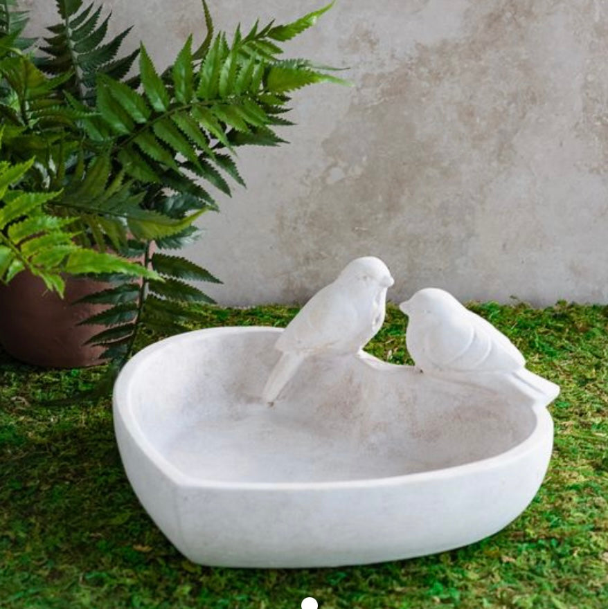 9.5" Heart Shaped Bird Dish