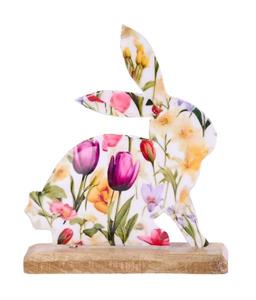 Floral Rabbit on Base
