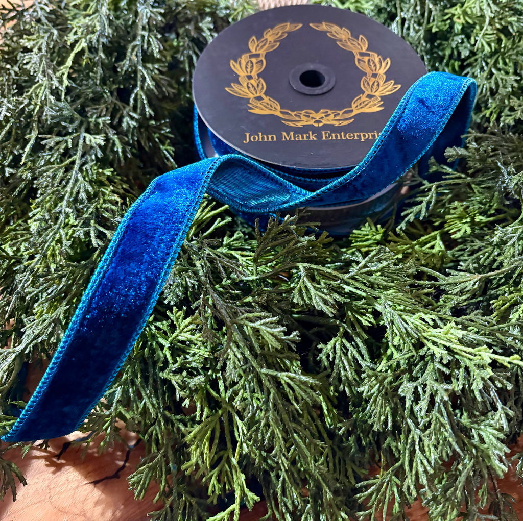 Blue Velvet Metallic Ribbon