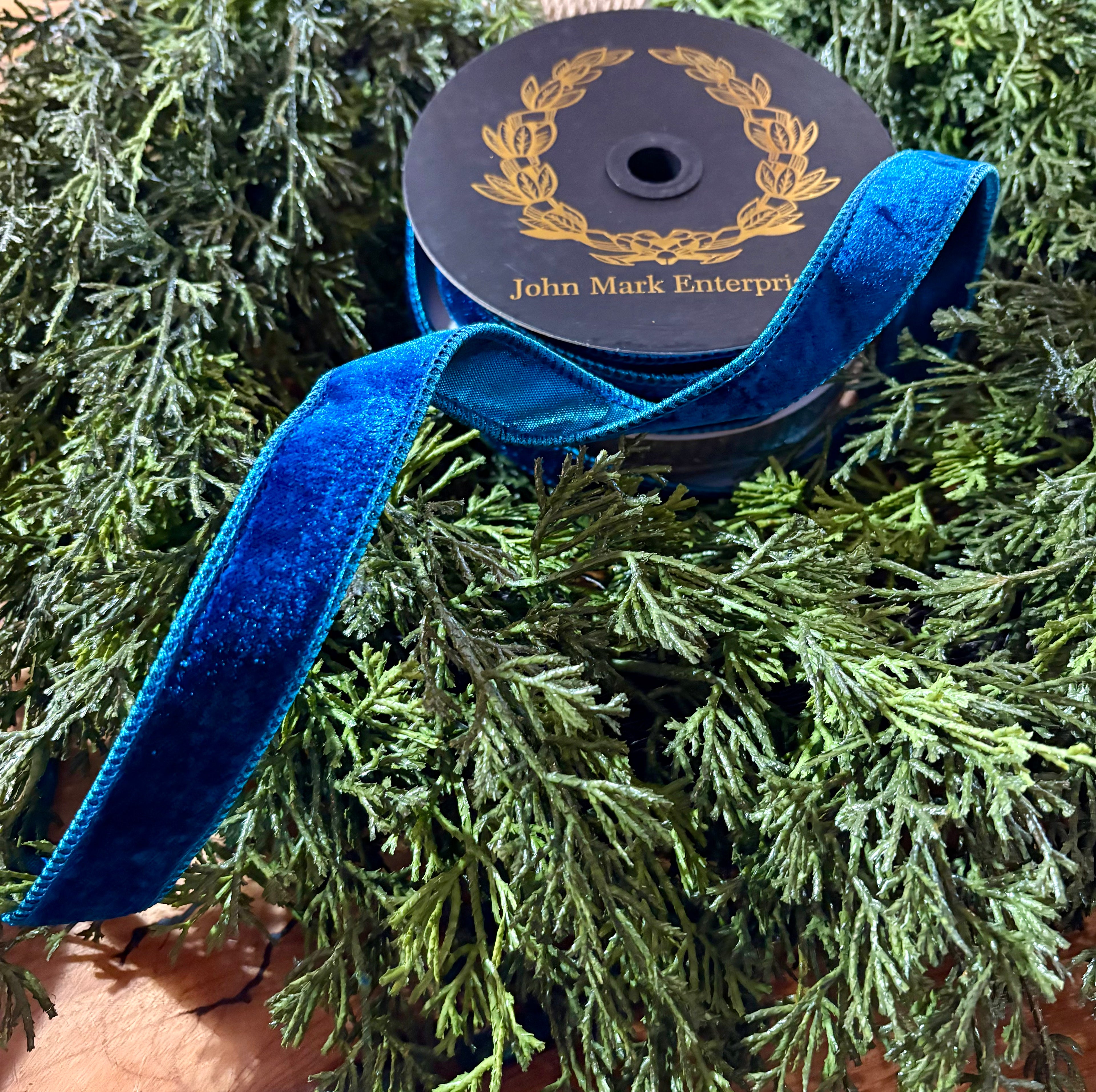 Blue Velvet Metallic Ribbon