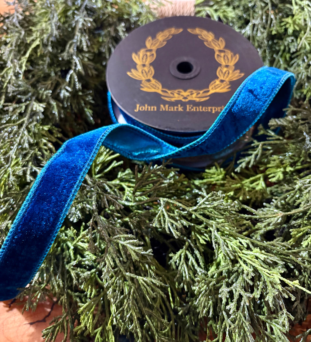 Blue Velvet Metallic Ribbon