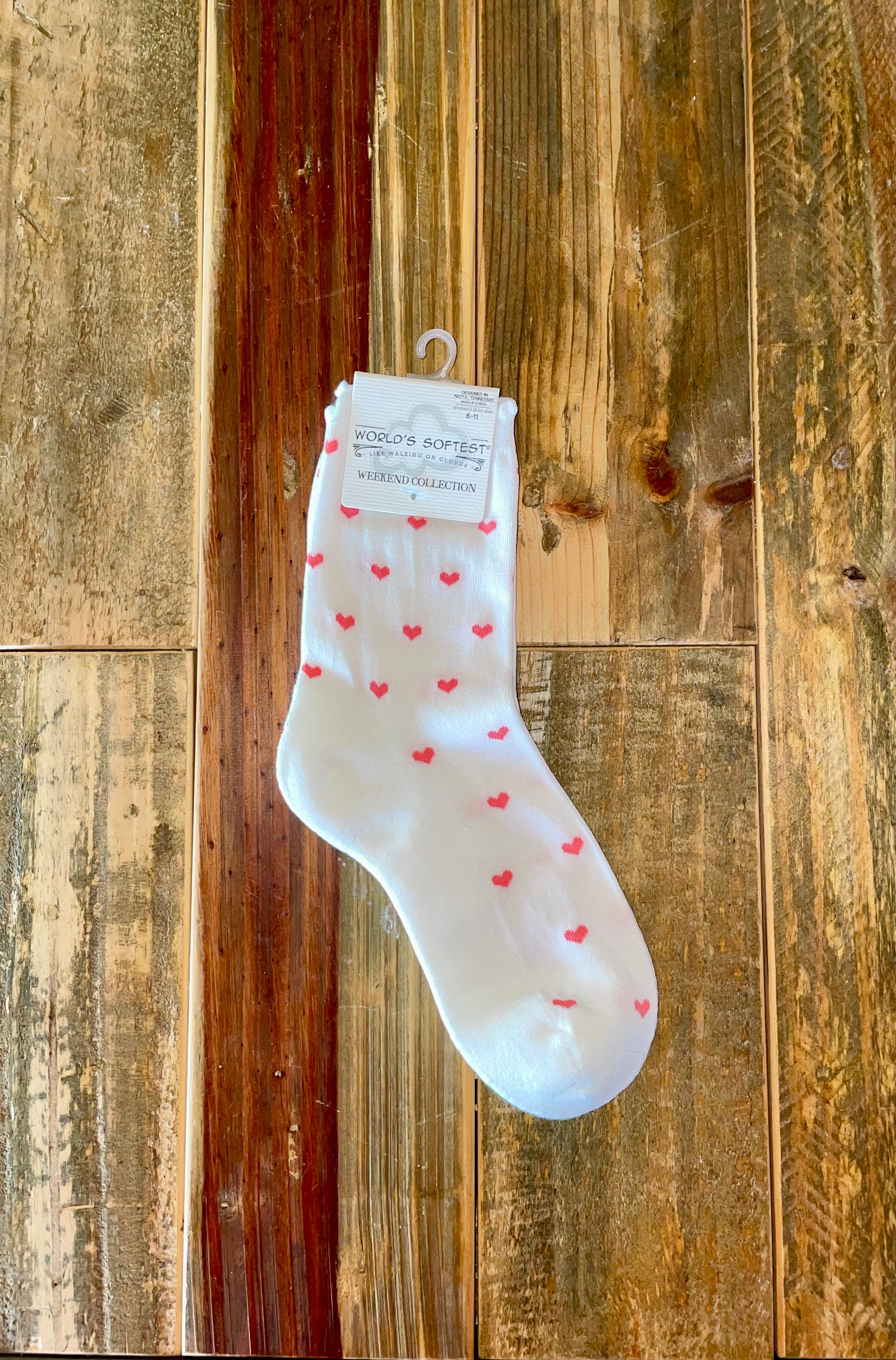 WS Pink Heart Socks