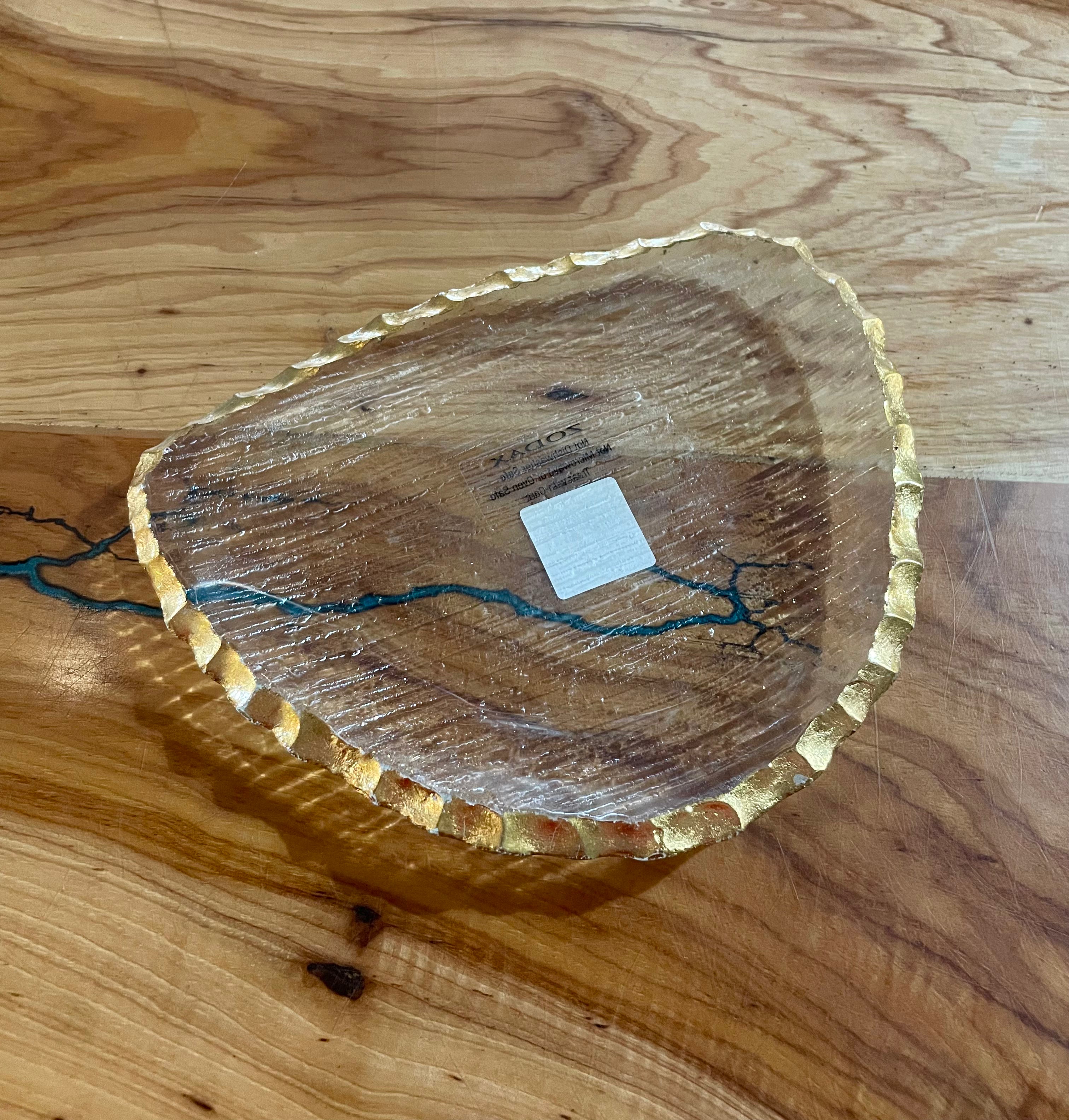 Organic Shape Plate Gold Rim