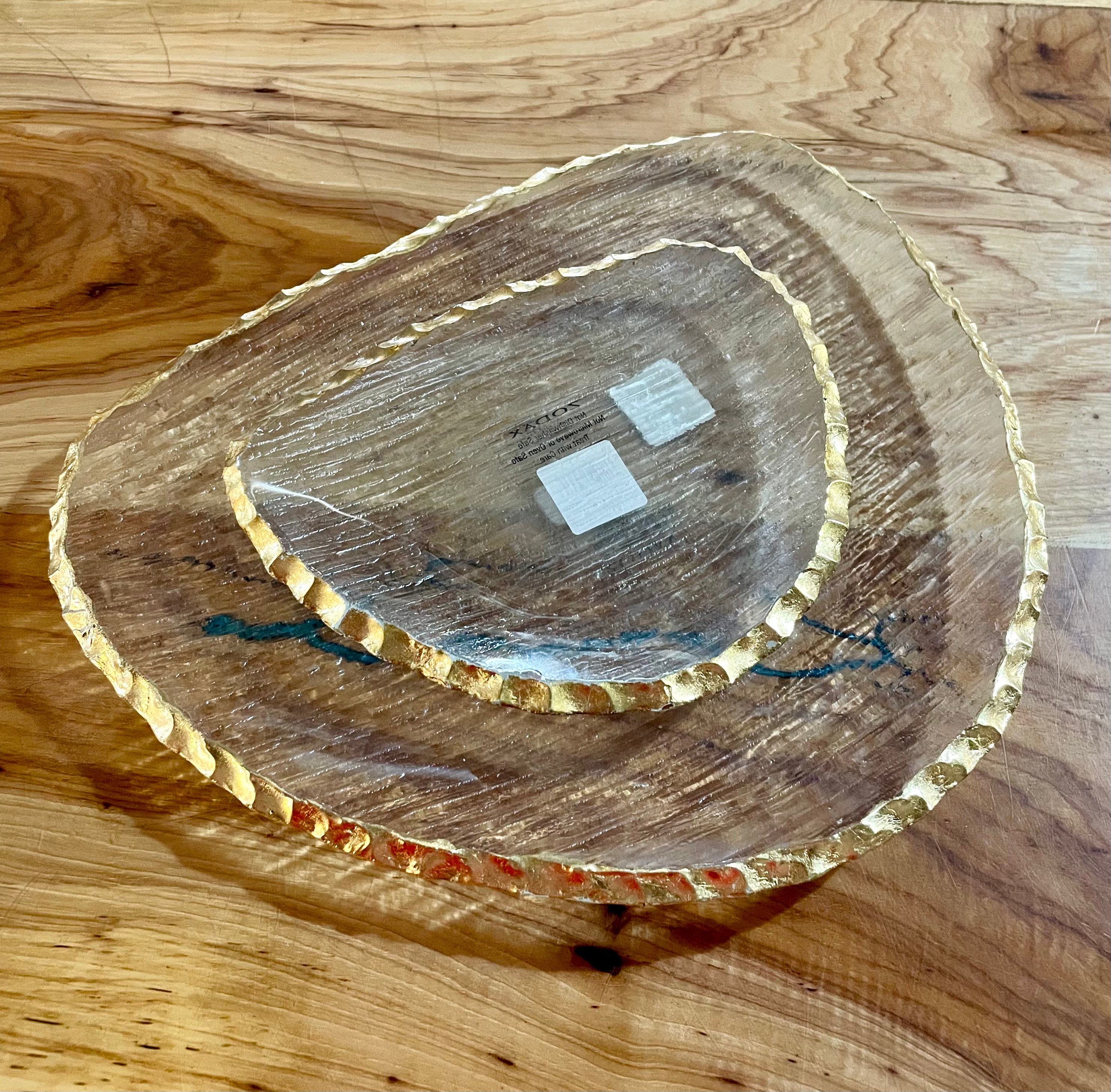 Organic Shape Plate Gold Rim