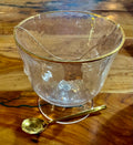 Gold Edge Glass Pedestal Bowl