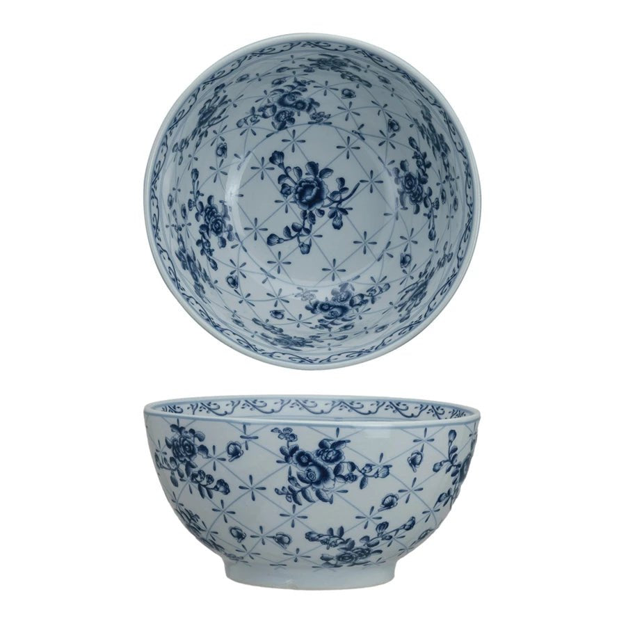 Porcelain Bowl w/Botanicals