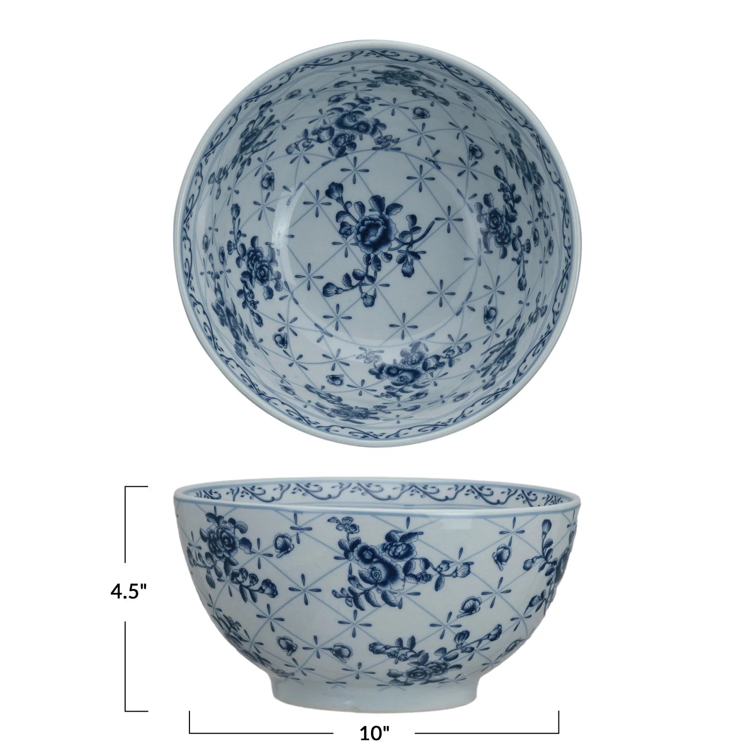 Porcelain Bowl w/Botanicals