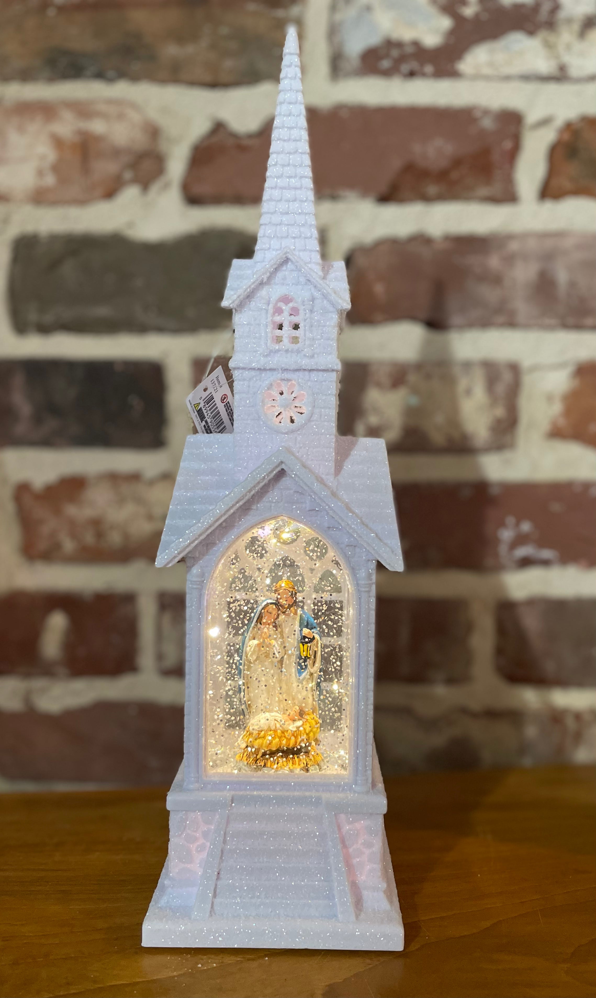 Lighted Holy Family Church