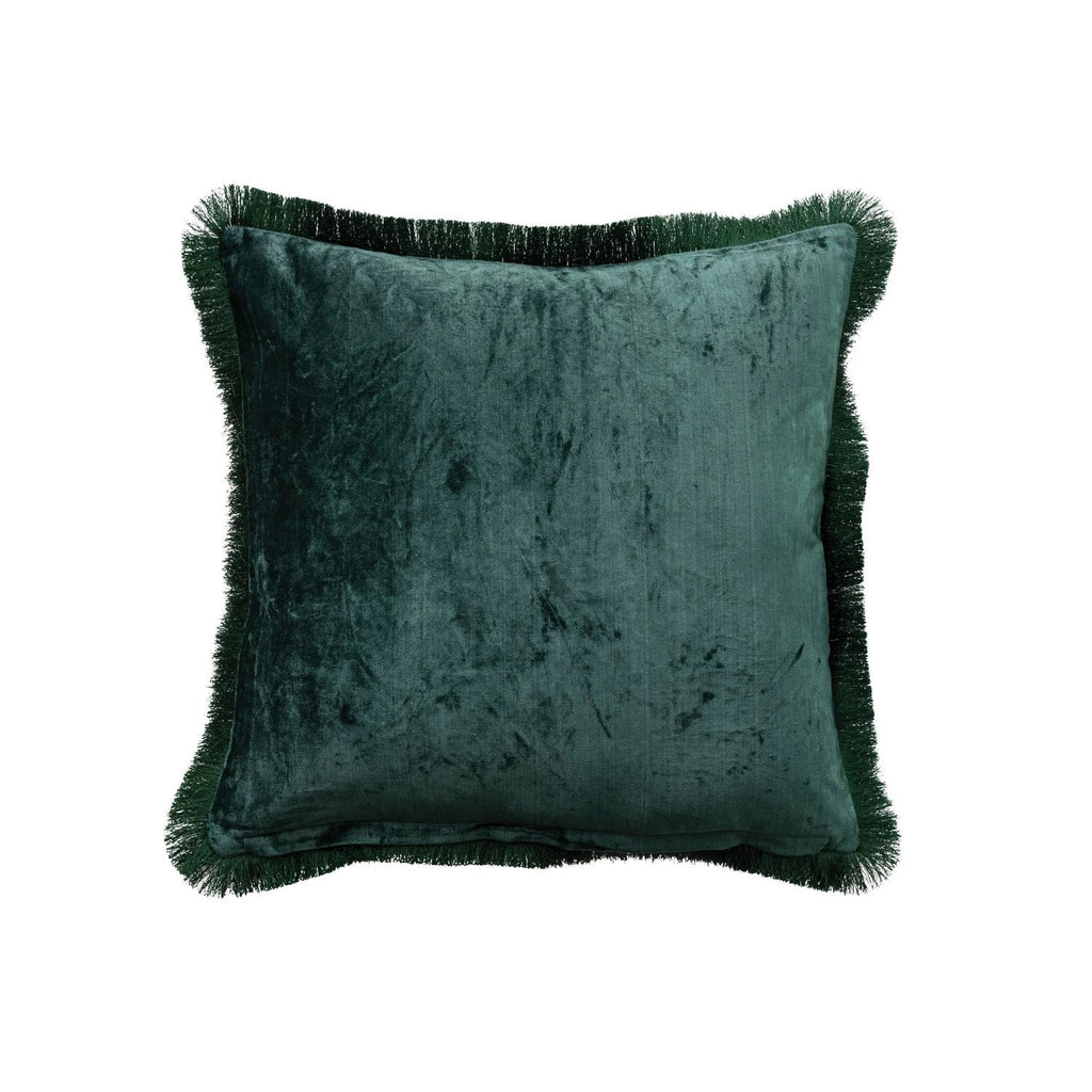 Pink Leopard/Green Velvet Pillow