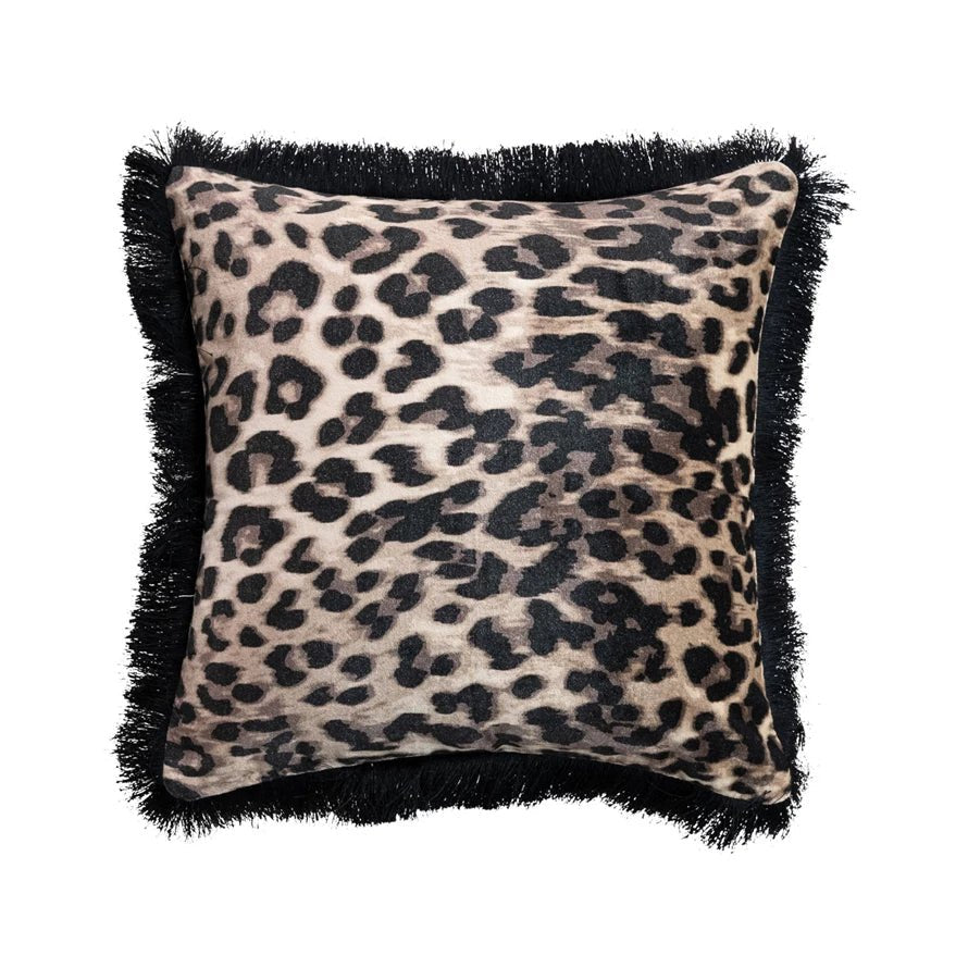 Leopard Velvet Cotton Pillow