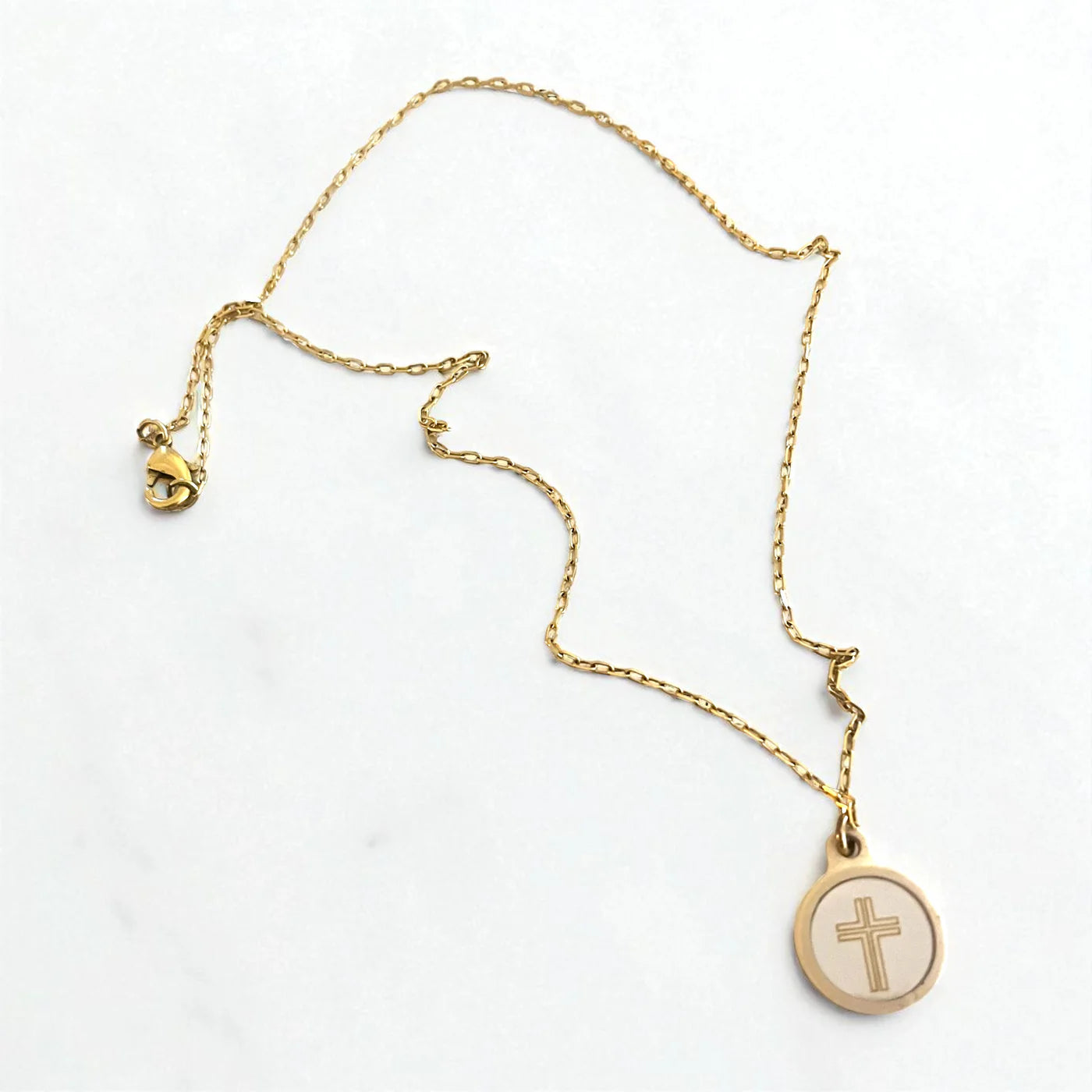 Tap to Pray Necklace 14k Gold