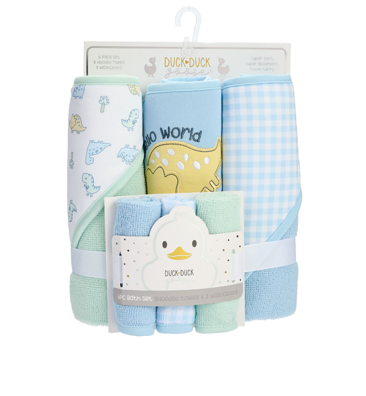 6pc Hooded Towel Set