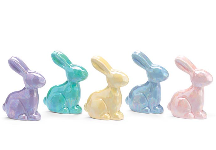 Pearlized Bunny Figurine